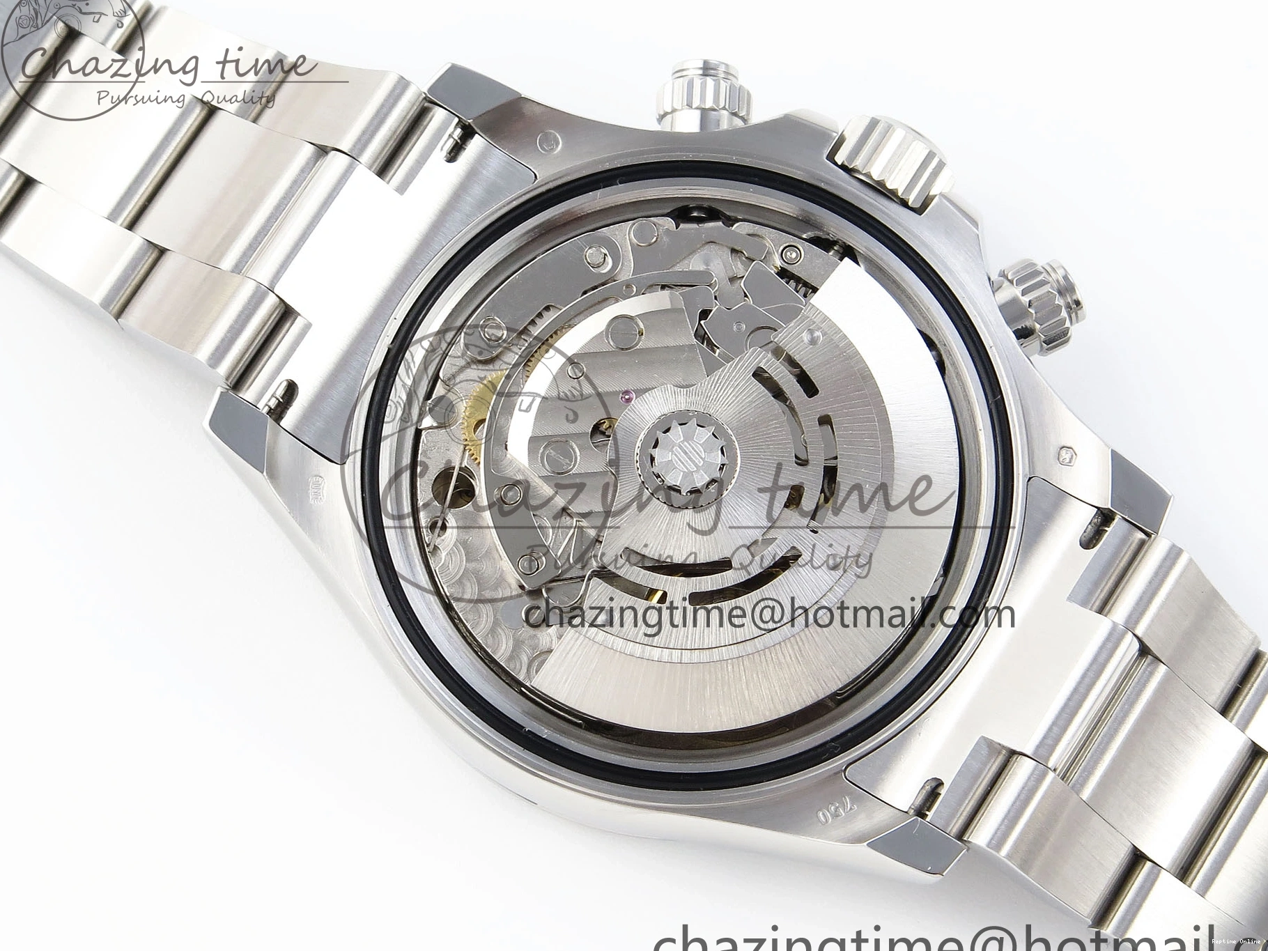 0213 DAYTONA 116509 SS OMF BEST EDITION GRAY BLACK DIAL ON SS BRACELET A7750 (SLIM MOVEMENT) Trendy 1805